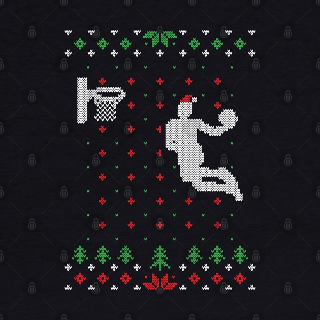 Basketball Ugly Christmas Sweater Gift by BadDesignCo